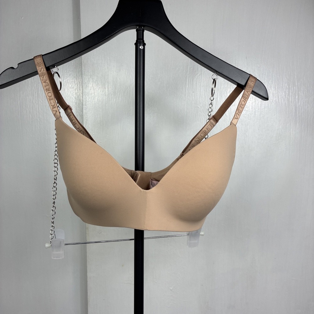 Victoria's Secret Women's Nude Tshirt Lightly Lined Wireless Bra 34D